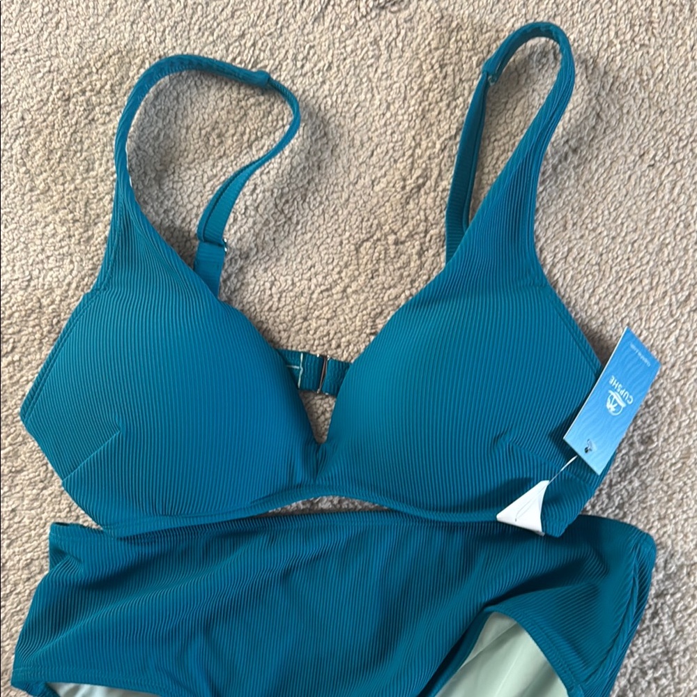 Cupshe Blue Bikini Set Classic Design - Picture 7 of 7